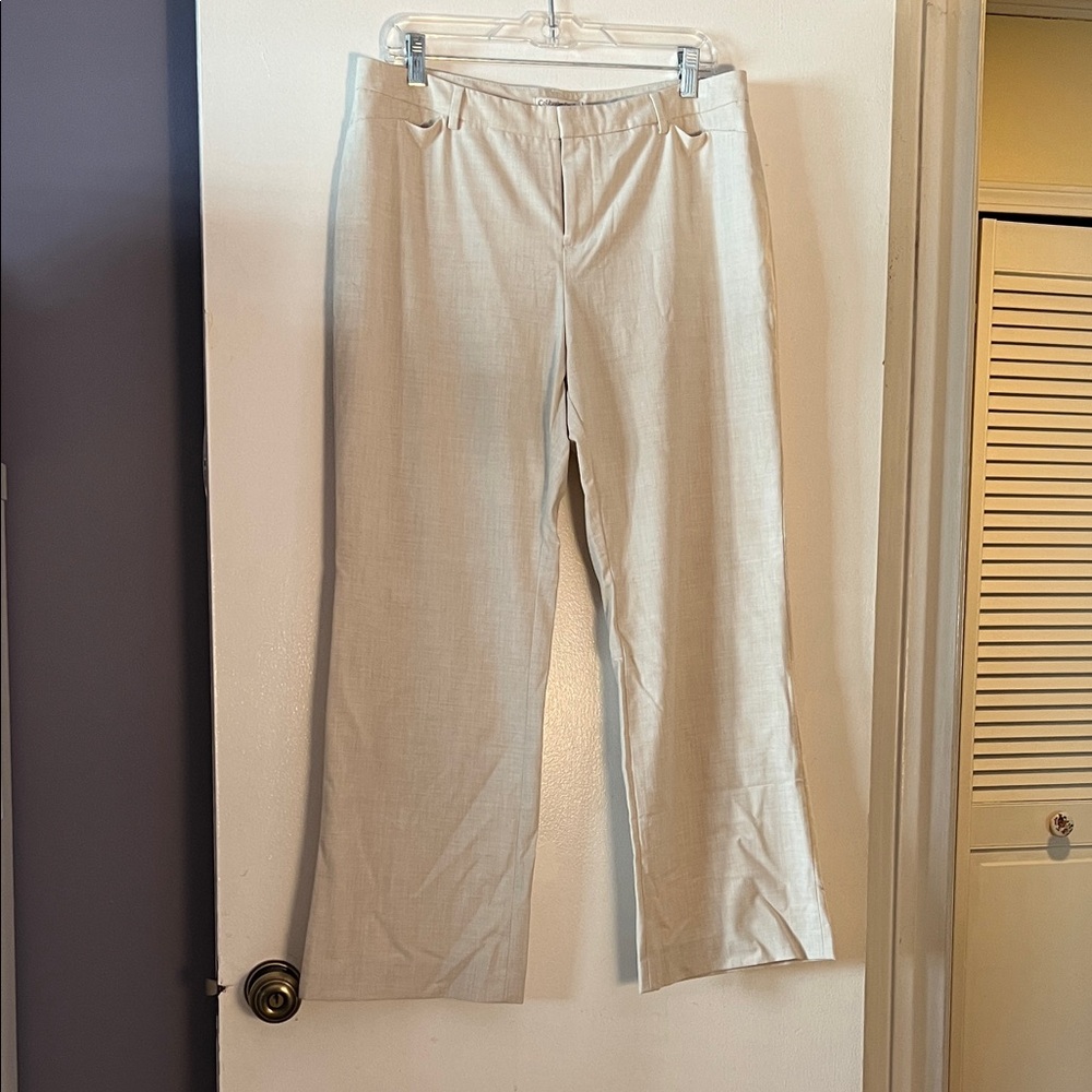 Coldwater Creek Cream Natural Fit Dress Pants
